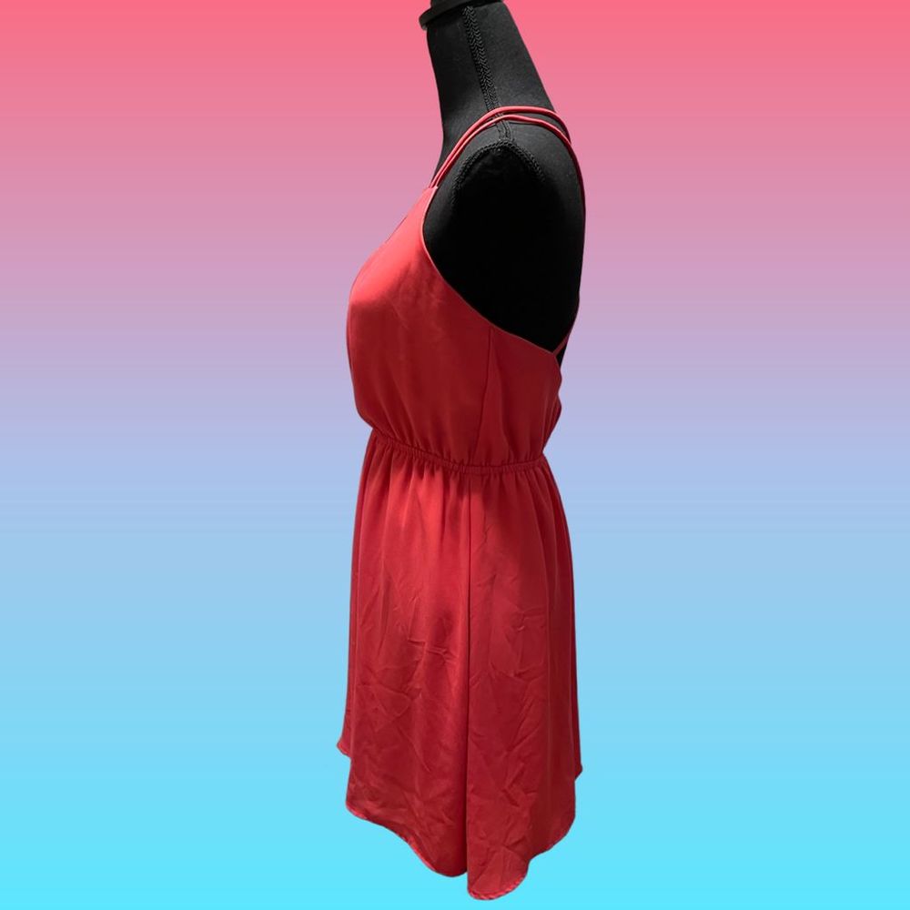HOT PINK STRAPPY MINI DRESS - Picture 6 of 13